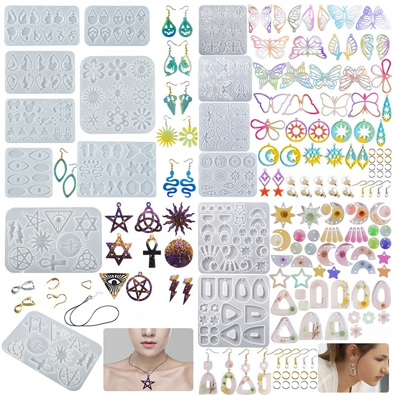 Resin Art Glue - Pendiente colgante molde de silicona resina