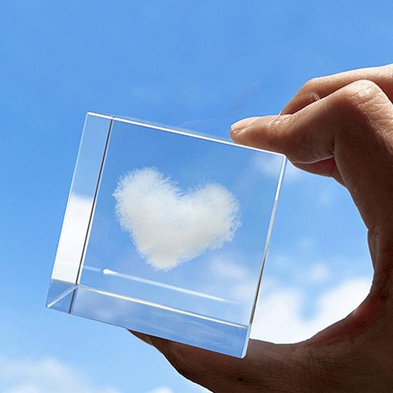 Resin Art Cube - Adorno de cubo de nube, cubo