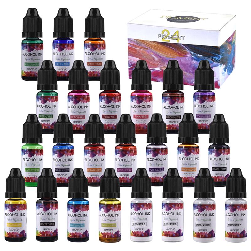 Resin Pigment Alcohol Ink - Juego de pigmentos de resina epoxi
