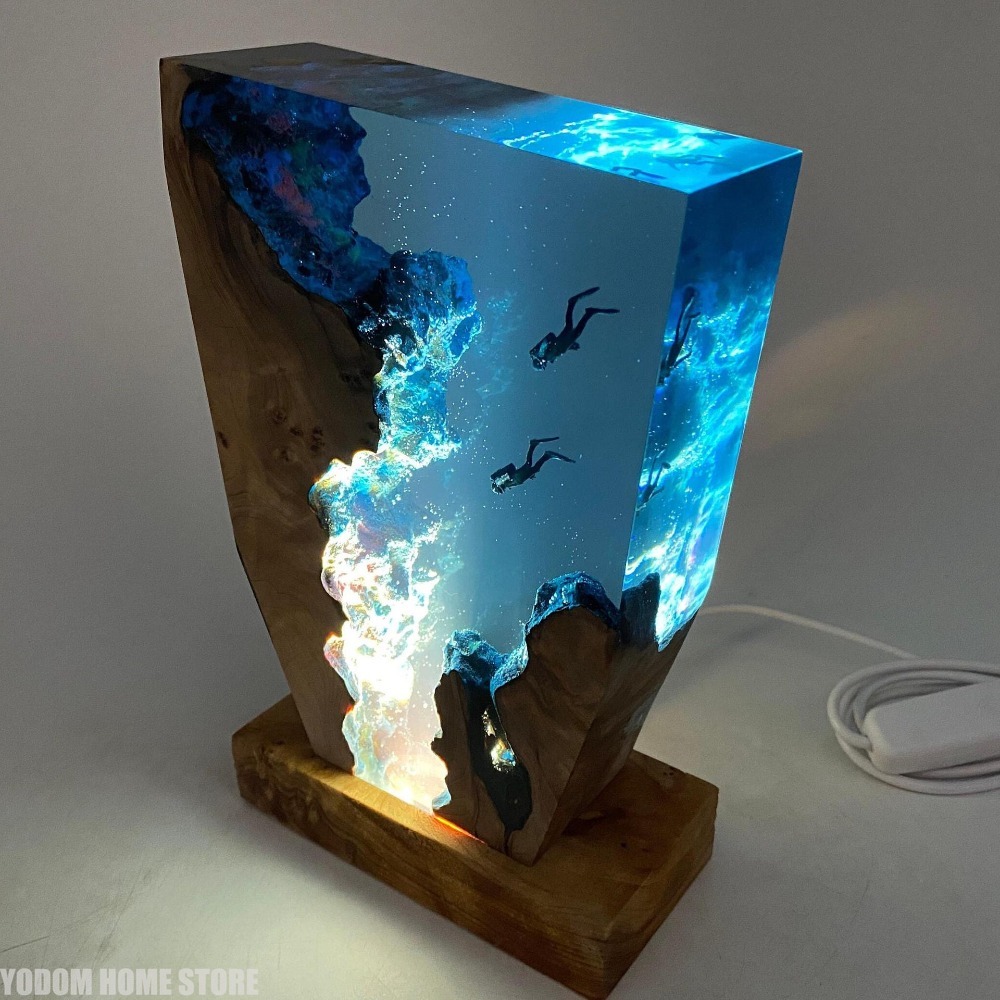 Resin Art World - Nueva Lámpara de Resina con Forma