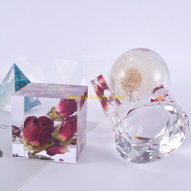 Resin Art Cube - Moldes silicona en forma cubo N5KE,