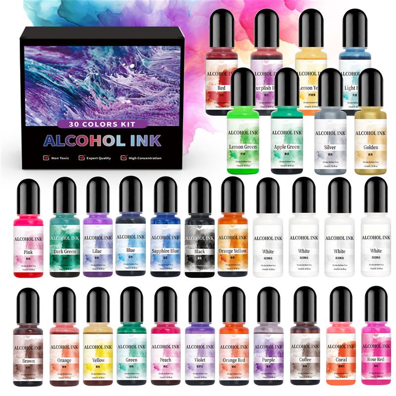 Resin Pigment Alcohol Ink - 1 Juego de pigmento de resina
