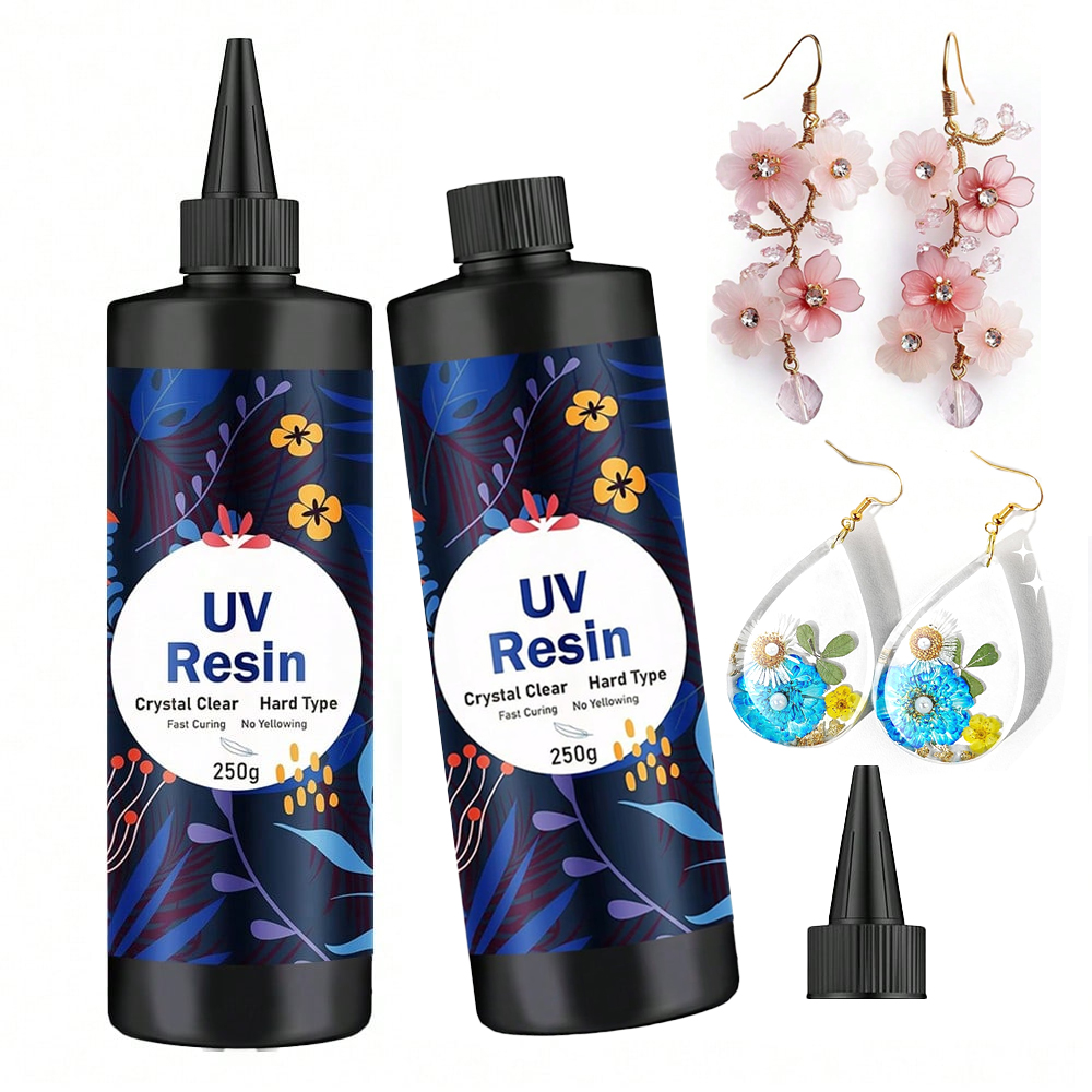 Resin Art Uv - Resina UV Transparente de 250g/500g, Kit