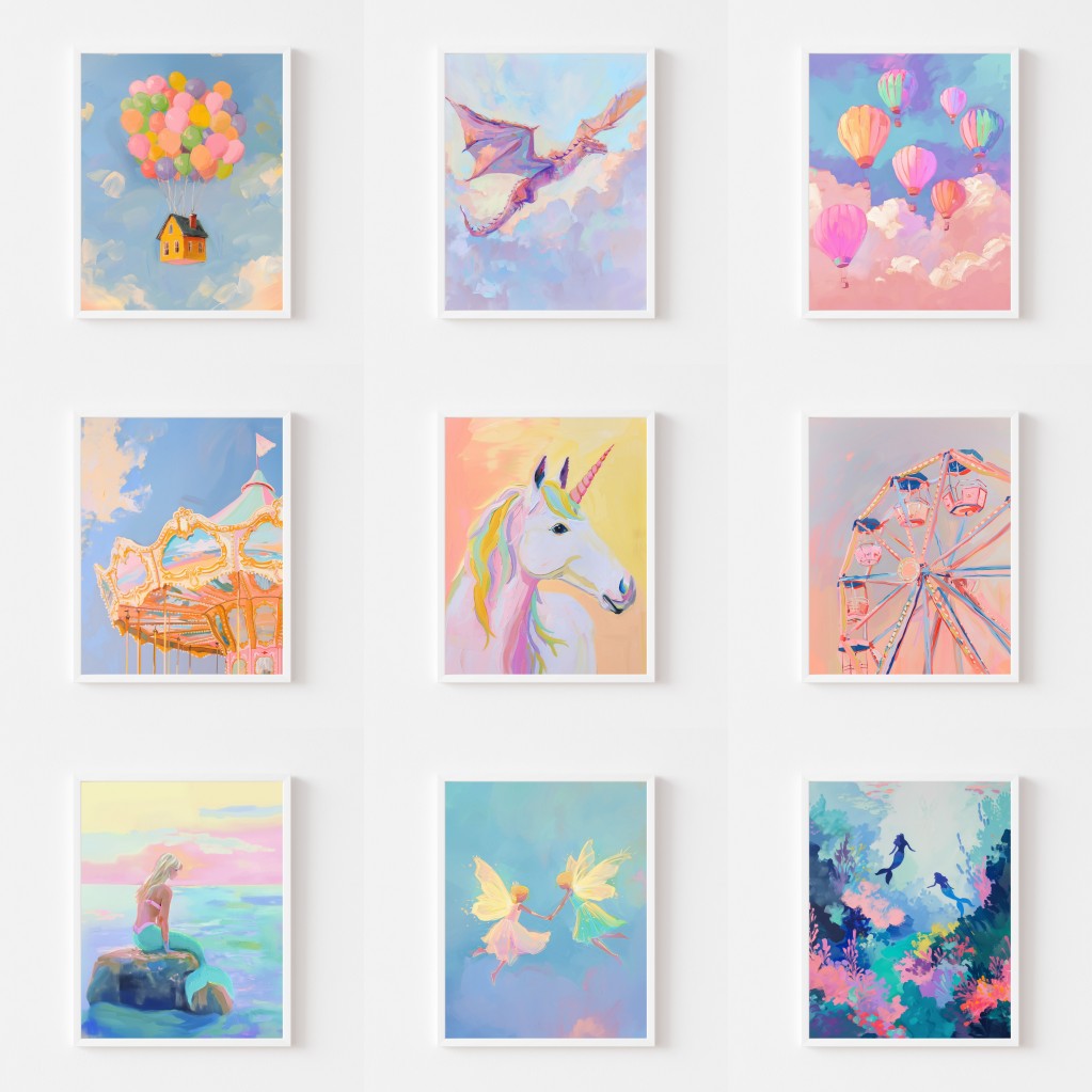 Resin Art World - Póster Mágico de Arte Mural en