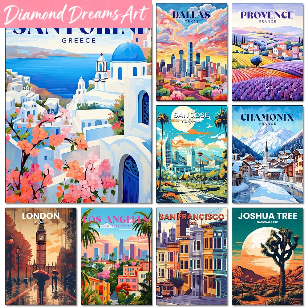 Resin Art World - Pósteres de ciudades de viaje sin