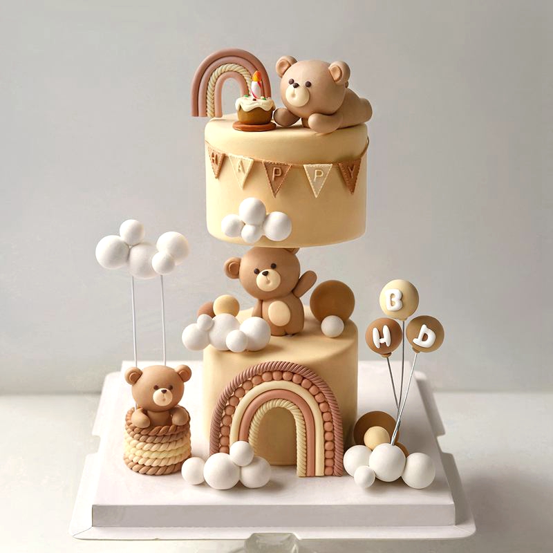 Resin Art Clay - Adorno de Pastel de Oso de