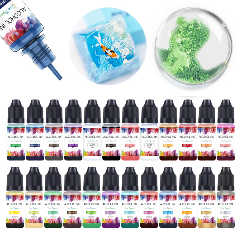 Resin Pigment Alcohol Ink - Tinta artística de 10ml, pigmento de