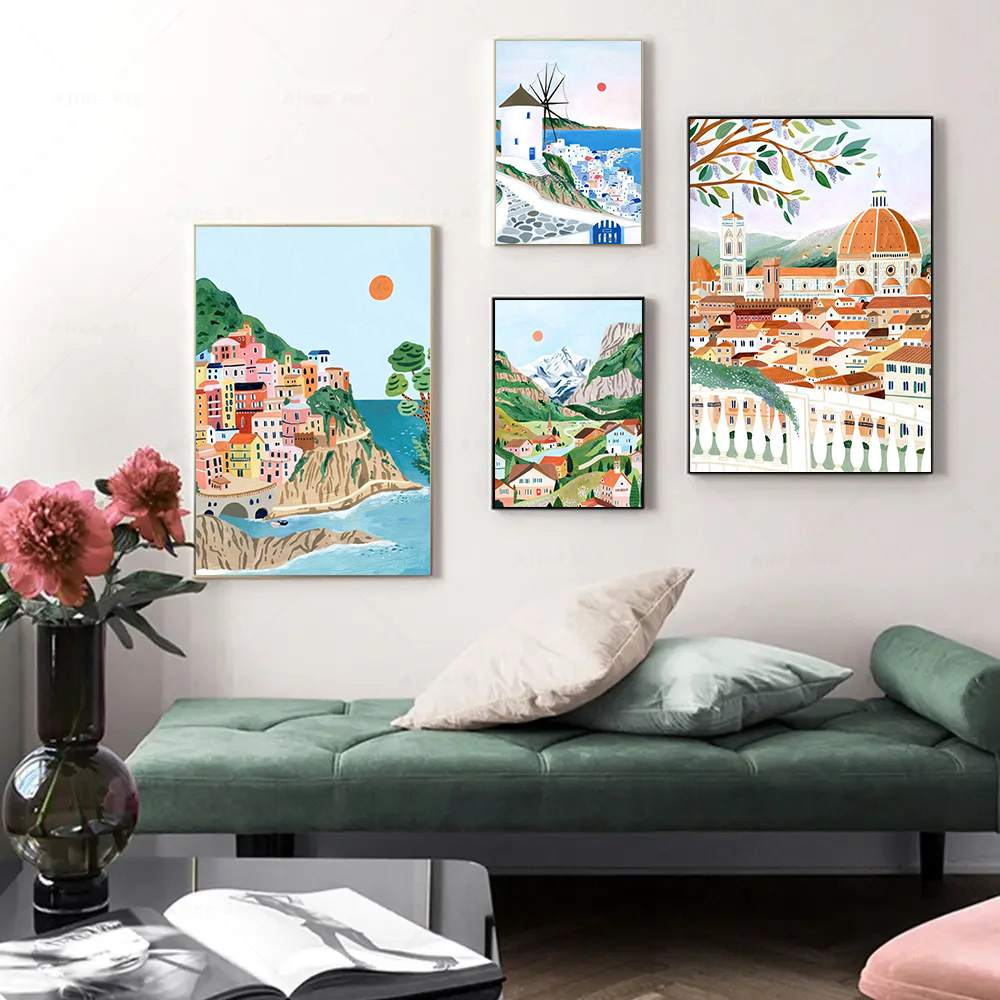 Resin Art World - Póster de viajes por el mundo,
