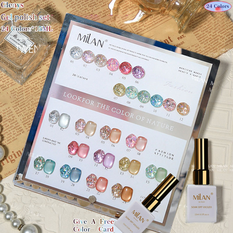 Resin Art Learning - Glenys-pegamento para esmalte de uñas, 24