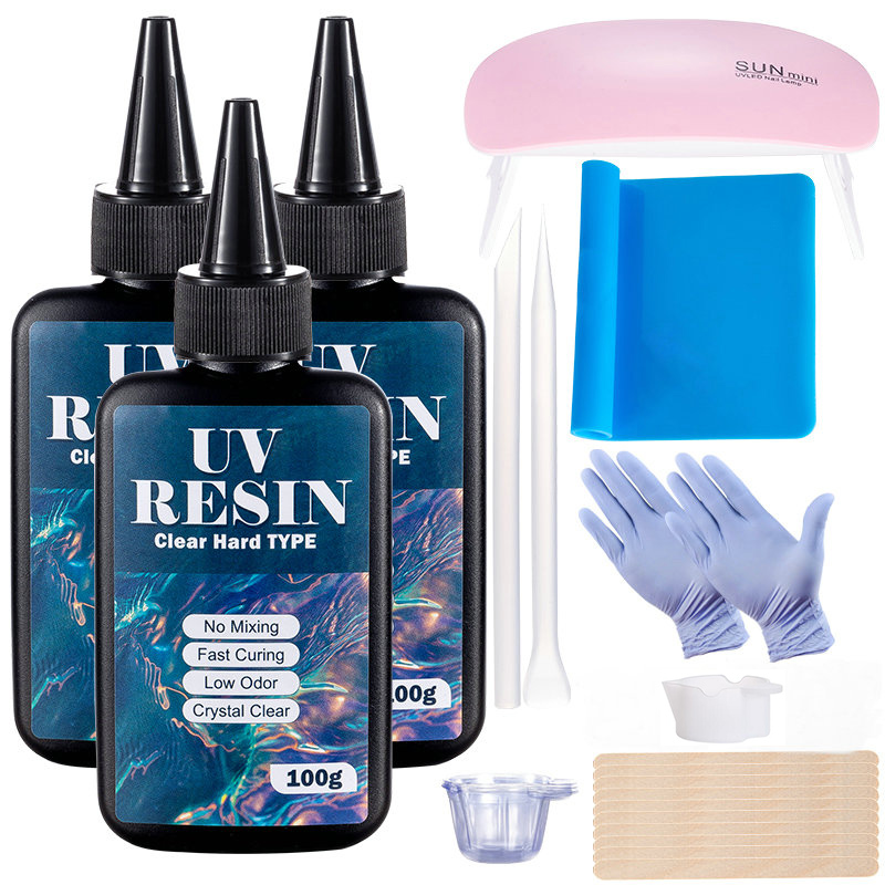 Resin Art Uv - 100g/250g resina UV transparente tipo duro