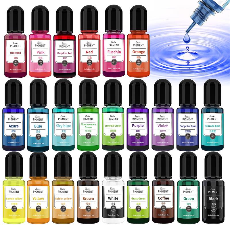 Resin Pigment Alcohol Ink - Tinta de Arte de 24 colores,