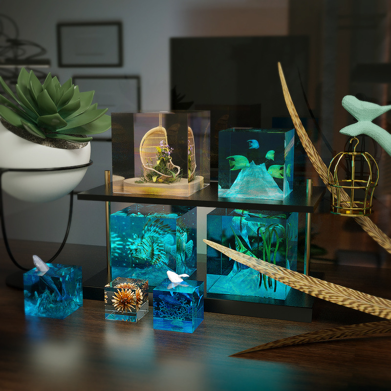 Moldes de resina UV de cubo 3D - Resin Art Cube reseña y precio