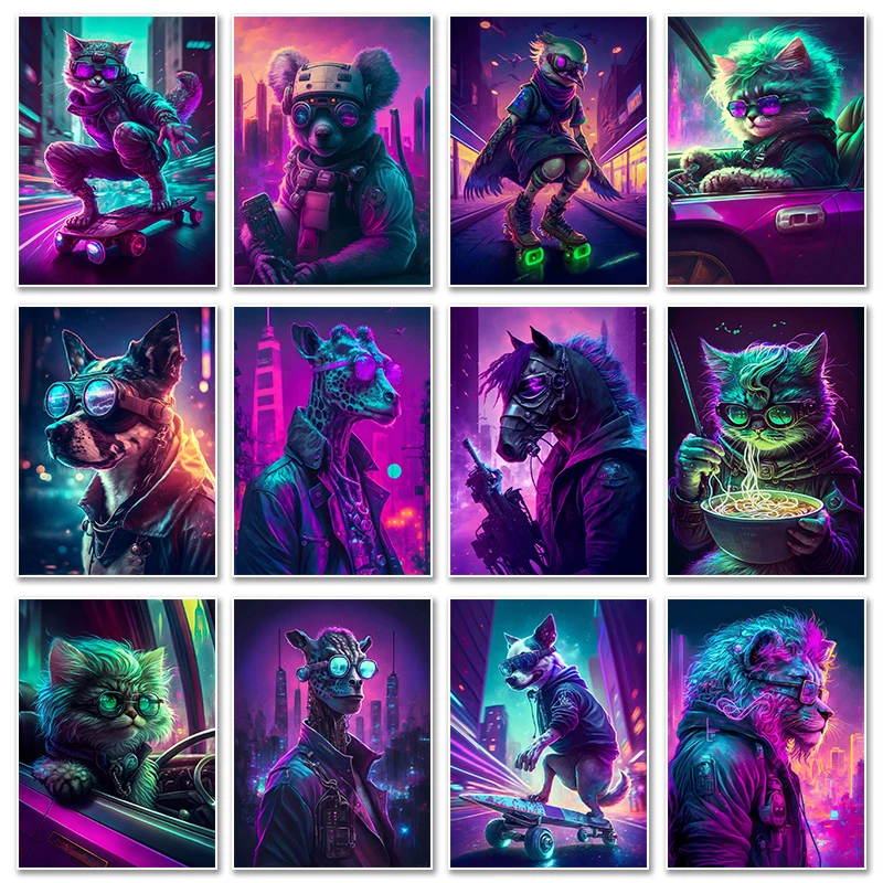 Póster de Animales Futuristas  - Resin Art Light reseña y precio