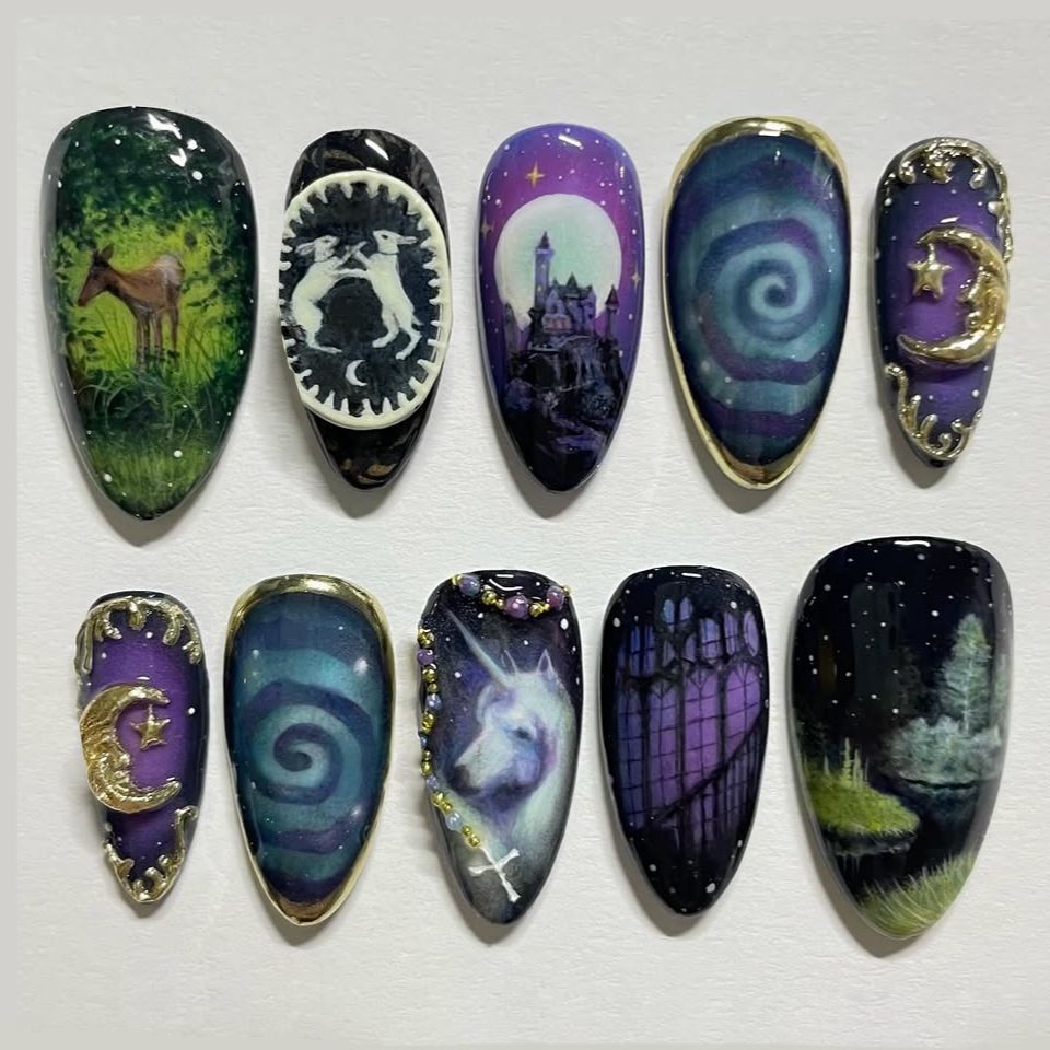 24 Uds. De uñas postizas de es - Resin Art Liquid reseña y precio