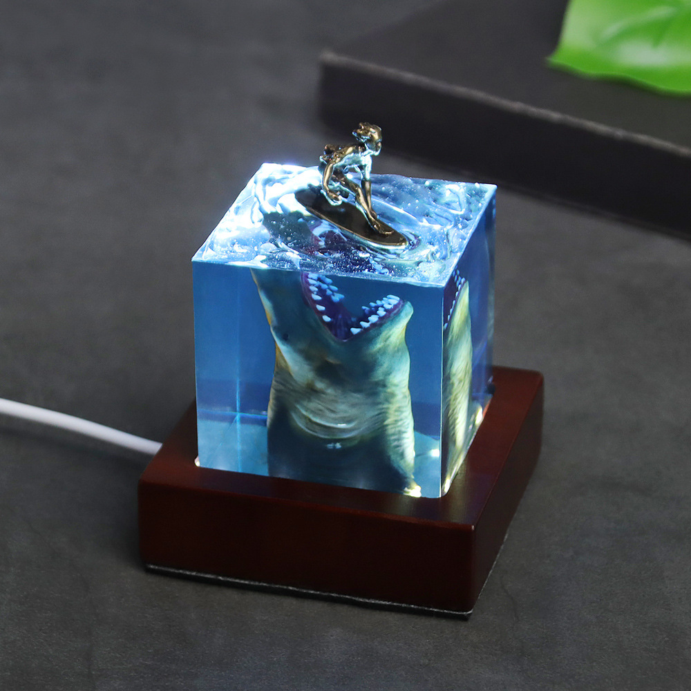 Luz de mesa de resina para dec - Resin Art Cube reseña y precio