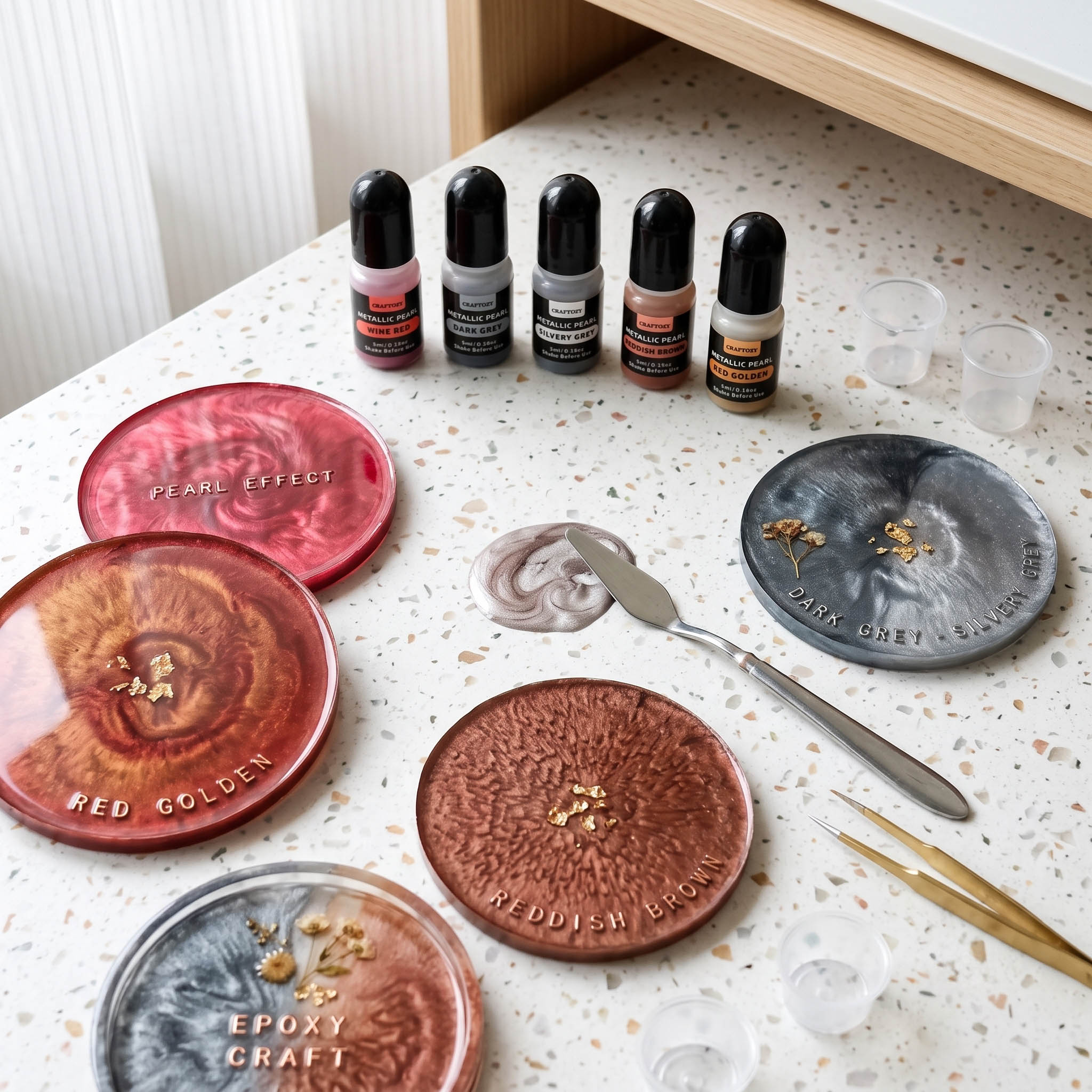 Juego de tinta alcohólica metá - Resin Pigment Alcohol Ink reseña y precio