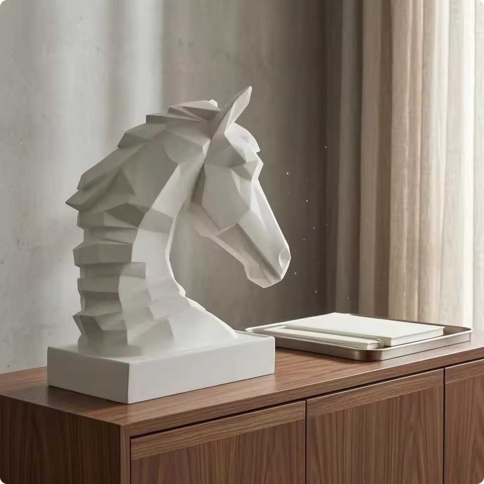 Escultura de Cabeza de Caballo - Resin Art Cube reseña y precio