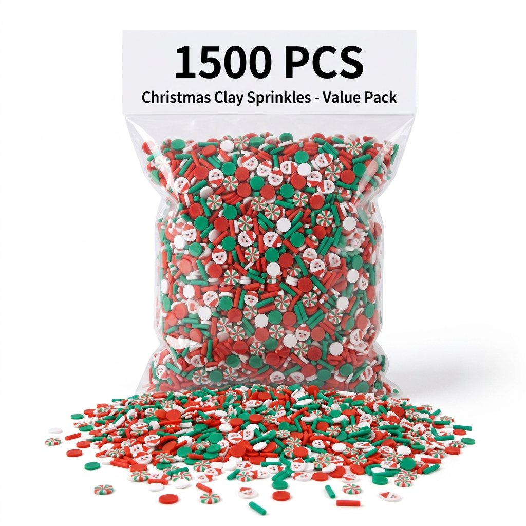 1500 piezas de adornos navideñ - Resin Art Clay reseña y precio