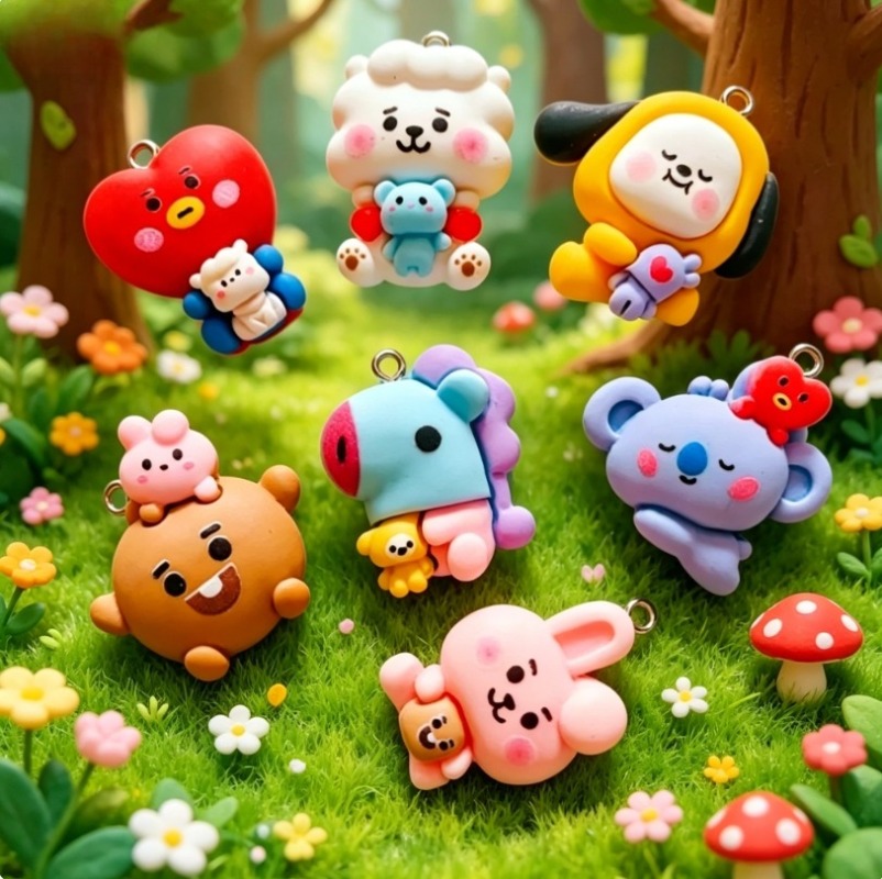 7 piezas de dijes de resina BT - Resin Art Engagement reseña y precio