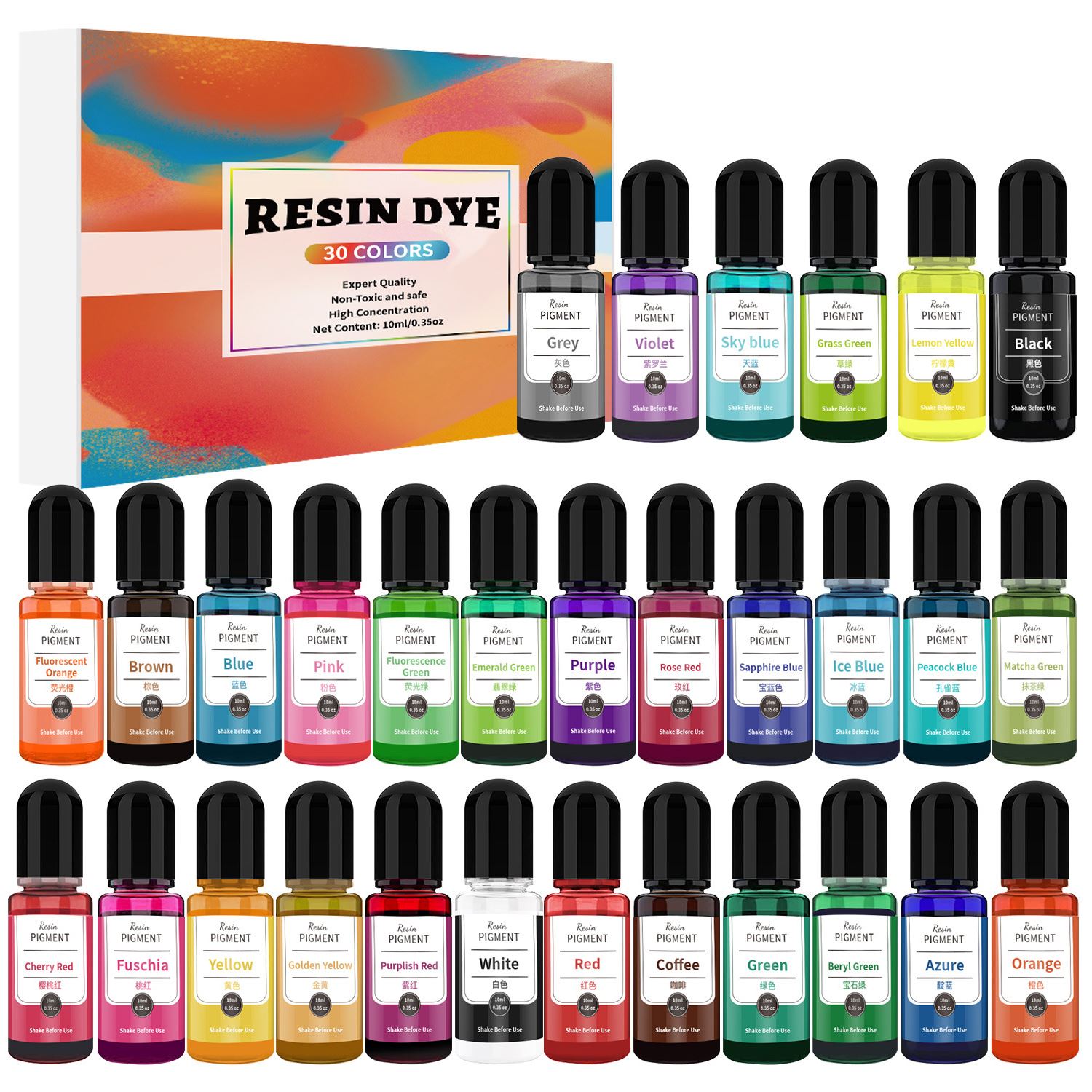 Juego de 24/30 colores, pigmen - Resin Pigment Alcohol Ink reseña y precio