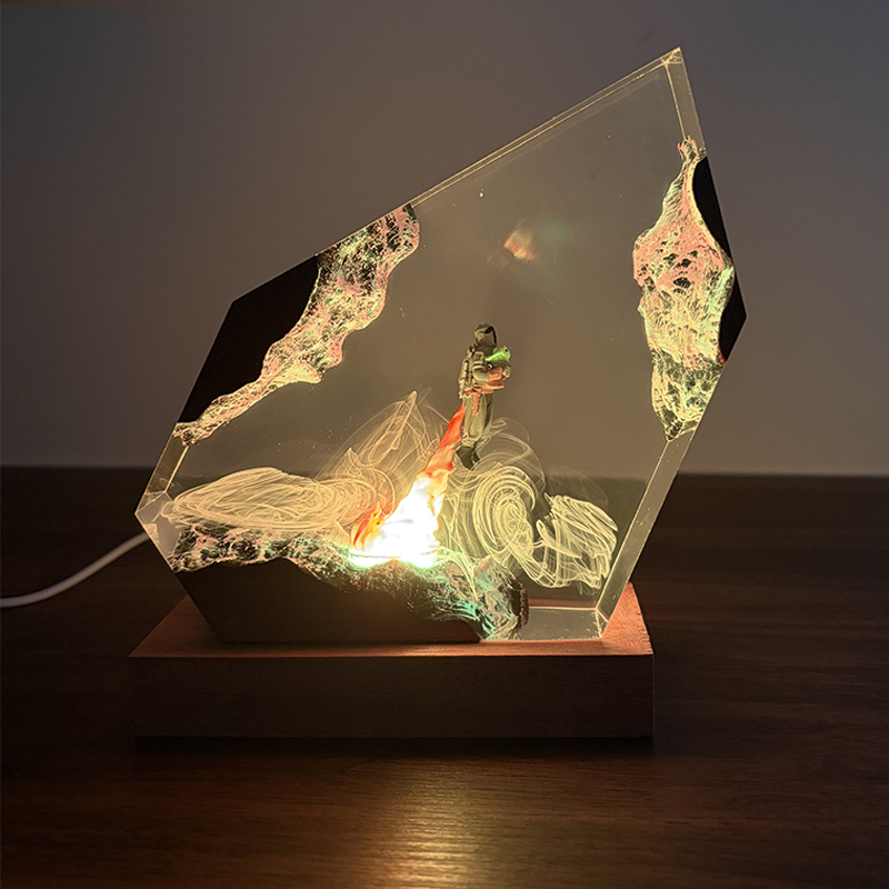 Lámpara de Mesa de Resina con  - Resin Art Light reseña y precio