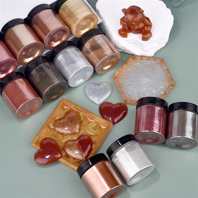 50g brillo metálico oro plata  - Resin Art Liquid reseña y precio