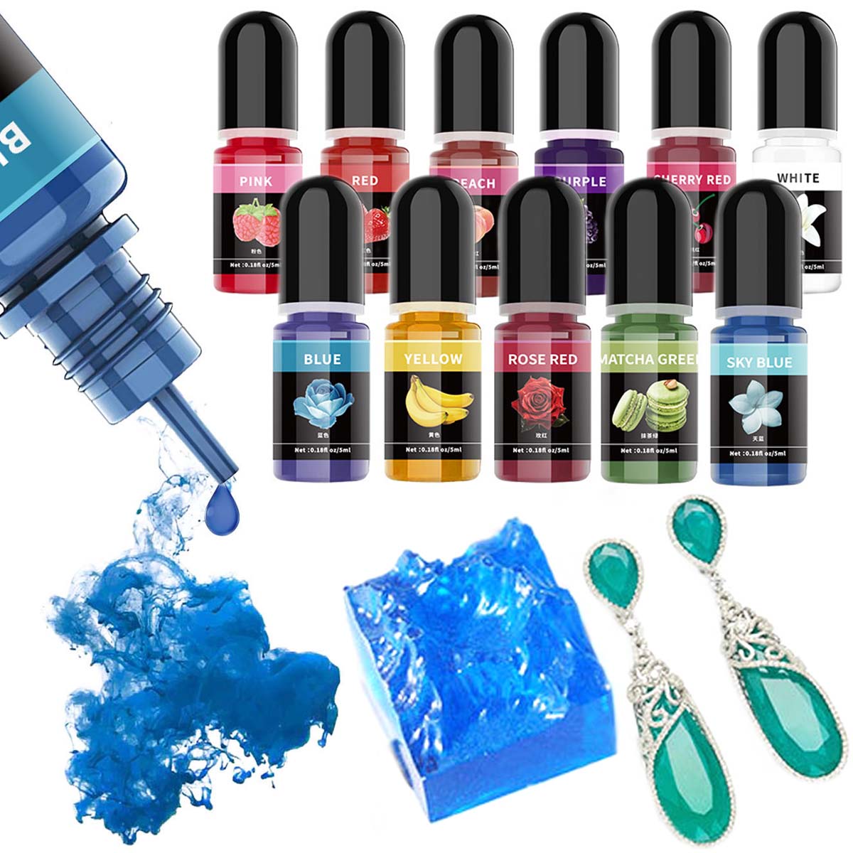 5ml/botella de pigmento de res - Resin Art Liquid reseña y precio