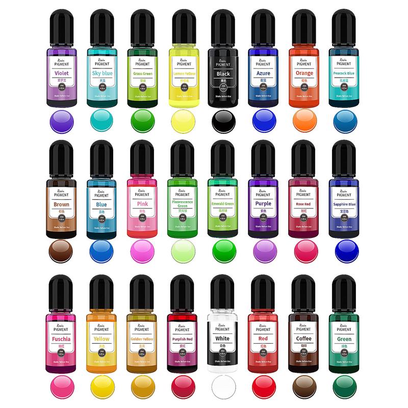 24 colores, 10ml/botella, pigm - Resin Pigment Alcohol Ink reseña y precio